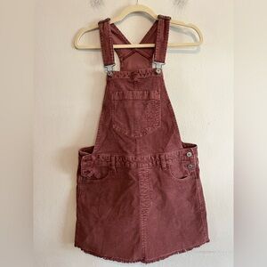 3/$20 American Eagle New Women's Mauve Pink Corduroy Overall Skirt Medium Preppy